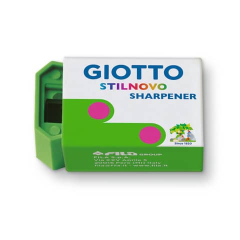 Temperamatite Giotto Stilnovo Sharpener 1 foro - colori assortiti fluo - conf. 60 pezzi - 240000